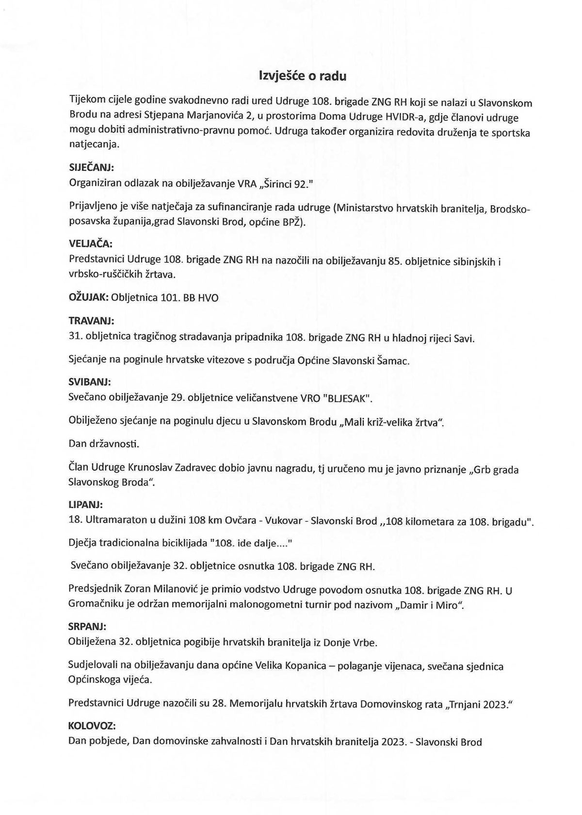 Izvješće o radu 2024 01