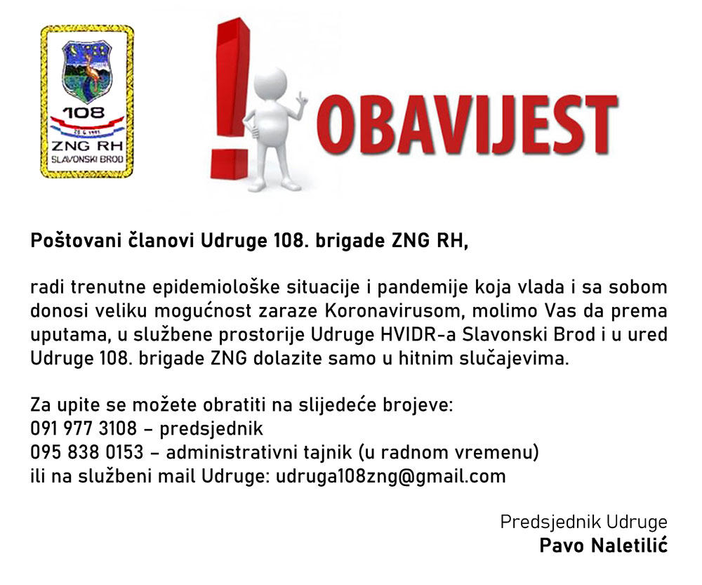 Obavijest corona